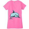 Ladies' Jersey Short-Sleeve Deep V-Neck T-Shirt Thumbnail