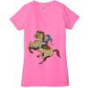 Ladies' Jersey Short-Sleeve Deep V-Neck T-Shirt Thumbnail