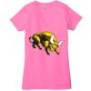 Ladies' Jersey Short-Sleeve Deep V-Neck T-Shirt Thumbnail