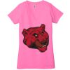 Ladies' Jersey Short-Sleeve Deep V-Neck T-Shirt Thumbnail
