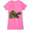 Ladies' Jersey Short-Sleeve Deep V-Neck T-Shirt Thumbnail