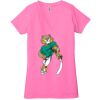 Ladies' Jersey Short-Sleeve Deep V-Neck T-Shirt Thumbnail