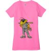 Ladies' Jersey Short-Sleeve Deep V-Neck T-Shirt Thumbnail