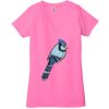 Ladies' Jersey Short-Sleeve Deep V-Neck T-Shirt Thumbnail