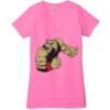 Ladies' Jersey Short-Sleeve Deep V-Neck T-Shirt Thumbnail