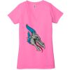Ladies' Jersey Short-Sleeve Deep V-Neck T-Shirt Thumbnail