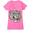 Ladies' Jersey Short-Sleeve Deep V-Neck T-Shirt Thumbnail