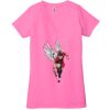 Ladies' Jersey Short-Sleeve Deep V-Neck T-Shirt Thumbnail