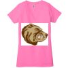 Ladies' Jersey Short-Sleeve Deep V-Neck T-Shirt Thumbnail