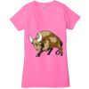 Ladies' Jersey Short-Sleeve Deep V-Neck T-Shirt Thumbnail
