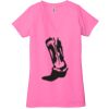 Ladies' Jersey Short-Sleeve Deep V-Neck T-Shirt Thumbnail
