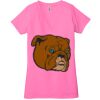 Ladies' Jersey Short-Sleeve Deep V-Neck T-Shirt Thumbnail