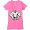 Ladies' Jersey Short-Sleeve Deep V-Neck T-Shirt Thumbnail