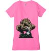 Ladies' Jersey Short-Sleeve Deep V-Neck T-Shirt Thumbnail