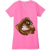 Ladies' Jersey Short-Sleeve Deep V-Neck T-Shirt Thumbnail