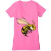 Ladies' Jersey Short-Sleeve Deep V-Neck T-Shirt Thumbnail