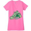 Ladies' Jersey Short-Sleeve Deep V-Neck T-Shirt Thumbnail