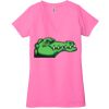Ladies' Jersey Short-Sleeve Deep V-Neck T-Shirt Thumbnail