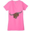 Ladies' Jersey Short-Sleeve Deep V-Neck T-Shirt Thumbnail