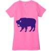 Ladies' Jersey Short-Sleeve Deep V-Neck T-Shirt Thumbnail