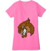 Ladies' Jersey Short-Sleeve Deep V-Neck T-Shirt Thumbnail