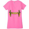 Ladies' Jersey Short-Sleeve Deep V-Neck T-Shirt Thumbnail