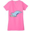 Ladies' Jersey Short-Sleeve Deep V-Neck T-Shirt Thumbnail