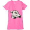 Ladies' Jersey Short-Sleeve Deep V-Neck T-Shirt Thumbnail