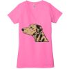 Ladies' Jersey Short-Sleeve Deep V-Neck T-Shirt Thumbnail