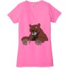 Ladies' Jersey Short-Sleeve Deep V-Neck T-Shirt Thumbnail