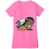 Ladies' Jersey Short-Sleeve Deep V-Neck T-Shirt Thumbnail