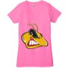 Ladies' Jersey Short-Sleeve Deep V-Neck T-Shirt Thumbnail
