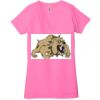 Ladies' Jersey Short-Sleeve Deep V-Neck T-Shirt Thumbnail