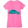Ladies' Jersey Short-Sleeve Deep V-Neck T-Shirt Thumbnail