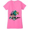 Ladies' Jersey Short-Sleeve Deep V-Neck T-Shirt Thumbnail