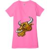 Ladies' Jersey Short-Sleeve Deep V-Neck T-Shirt Thumbnail
