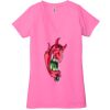 Ladies' Jersey Short-Sleeve Deep V-Neck T-Shirt Thumbnail