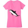 Ladies' Jersey Short-Sleeve Deep V-Neck T-Shirt Thumbnail