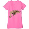 Ladies' Jersey Short-Sleeve Deep V-Neck T-Shirt Thumbnail