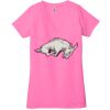 Ladies' Jersey Short-Sleeve Deep V-Neck T-Shirt Thumbnail