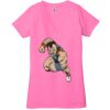 Ladies' Jersey Short-Sleeve Deep V-Neck T-Shirt Thumbnail