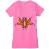 Ladies' Jersey Short-Sleeve Deep V-Neck T-Shirt Thumbnail