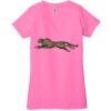 Ladies' Jersey Short-Sleeve Deep V-Neck T-Shirt Thumbnail