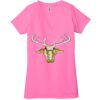 Ladies' Jersey Short-Sleeve Deep V-Neck T-Shirt Thumbnail
