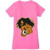 Ladies' Jersey Short-Sleeve Deep V-Neck T-Shirt Thumbnail