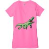 Ladies' Jersey Short-Sleeve Deep V-Neck T-Shirt Thumbnail