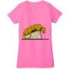 Ladies' Jersey Short-Sleeve Deep V-Neck T-Shirt Thumbnail