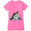 Ladies' Jersey Short-Sleeve Deep V-Neck T-Shirt Thumbnail