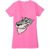 Ladies' Jersey Short-Sleeve Deep V-Neck T-Shirt Thumbnail