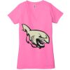 Ladies' Jersey Short-Sleeve Deep V-Neck T-Shirt Thumbnail